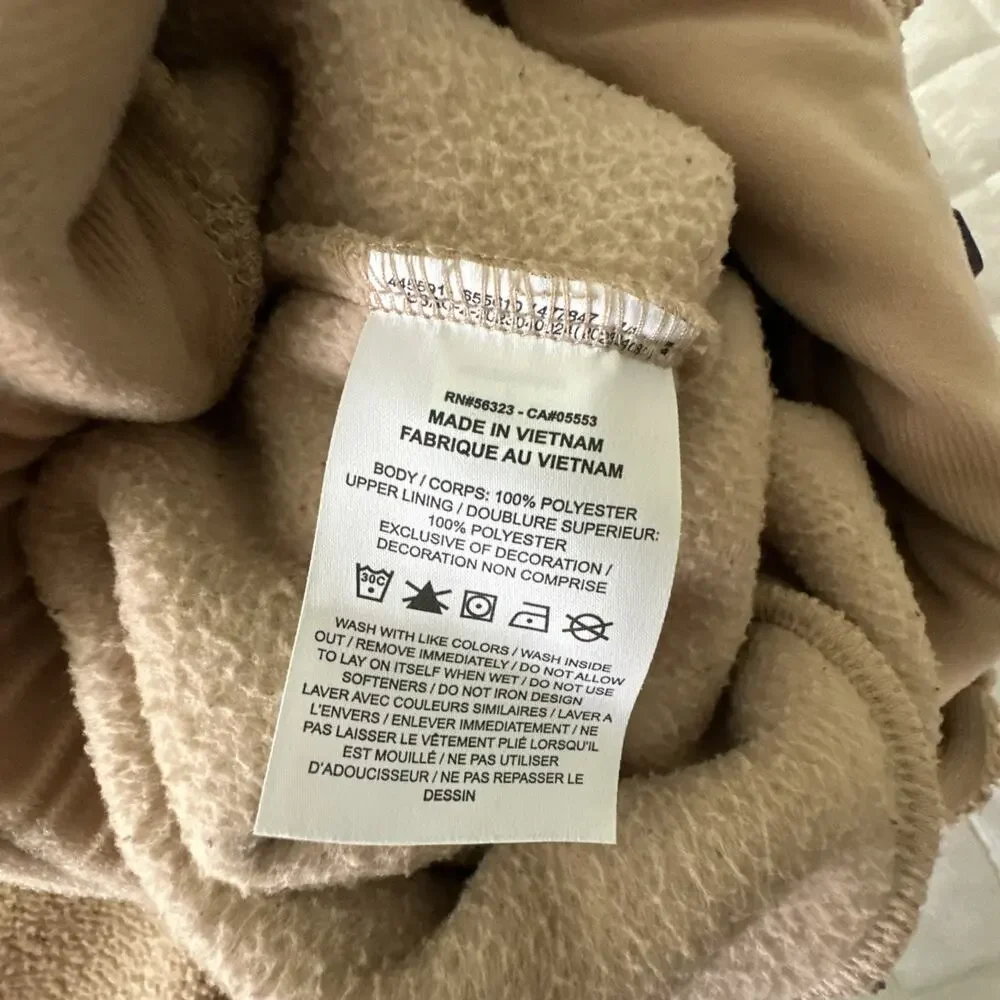 Nike Overalls Kids Large Tan Sherpa Fleece Bib Outdoor Casual Activewear Gorp